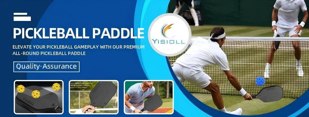 Paleta de pickleball compuesta de fibra de carbono con núcleo de polímero y mango ergonómico para artículos de soporte en centros de fitness