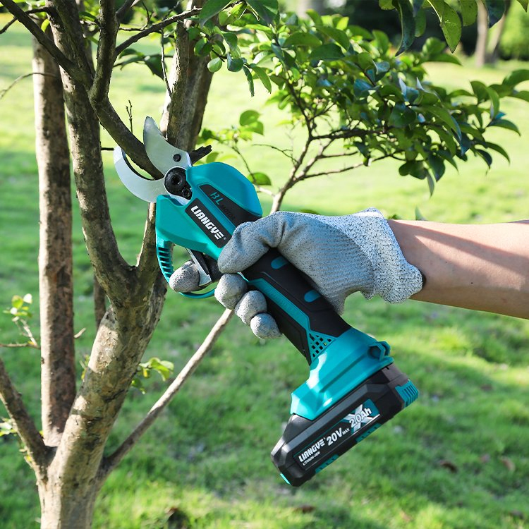 Herramientas de Poda de Ramas de Batería Liangye Zbp777-1L 20V Tijeras de Jardín Eléctricas Sin Cable y Sin Escobillas