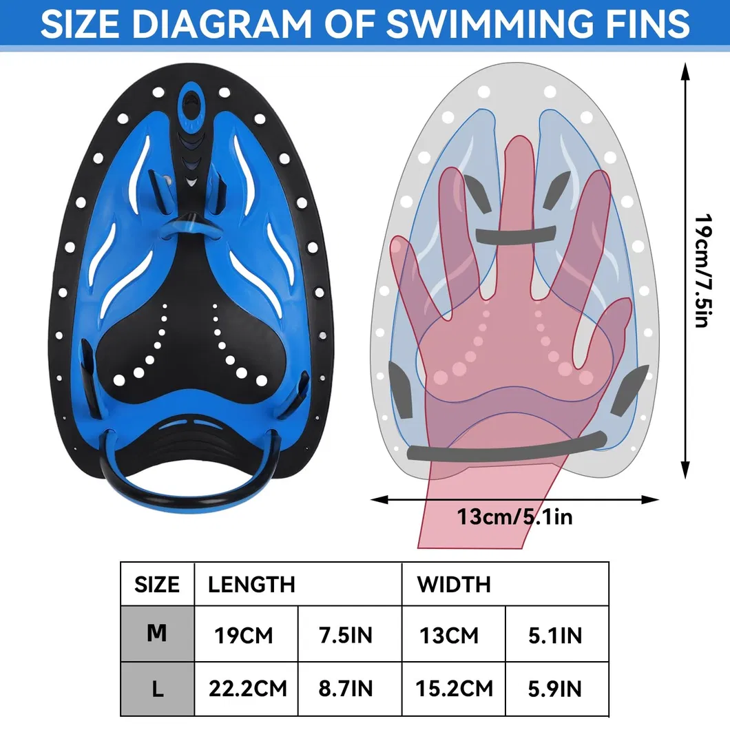 Aletas de natación ajustables de tamaño universal, diseño ergonómico para adultos y niños, equipo de entrenamiento de natación, palas