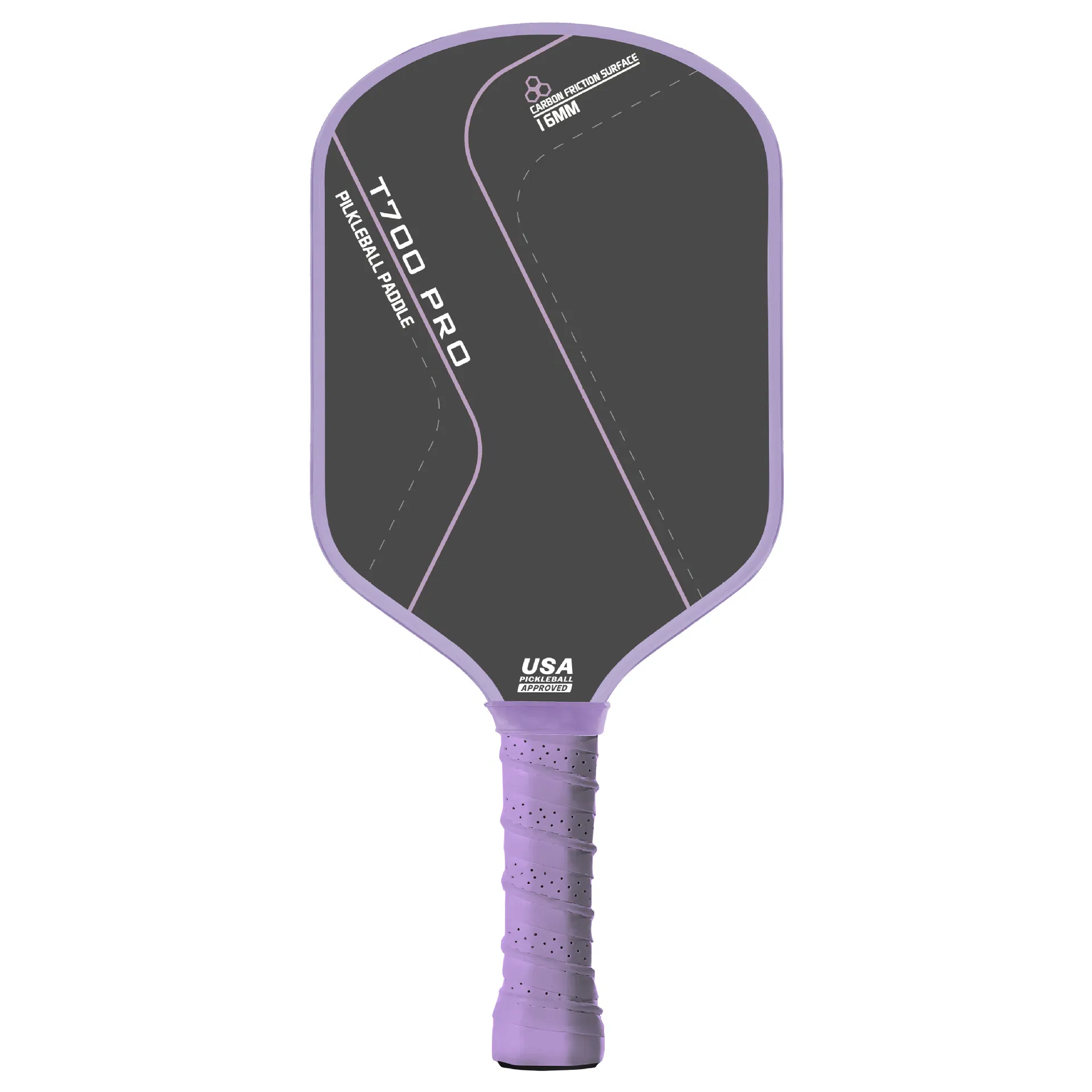 Núcleo de panal de fibra de carbono, pala de pickleball ligera de carbono