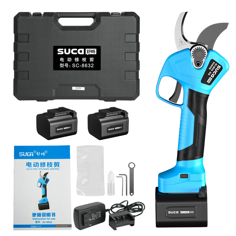 Suca Sc-8632 37mm Podadora de Árboles a Batería Mejor Tijera de Jardín Tijeras de Podar Eléctricas