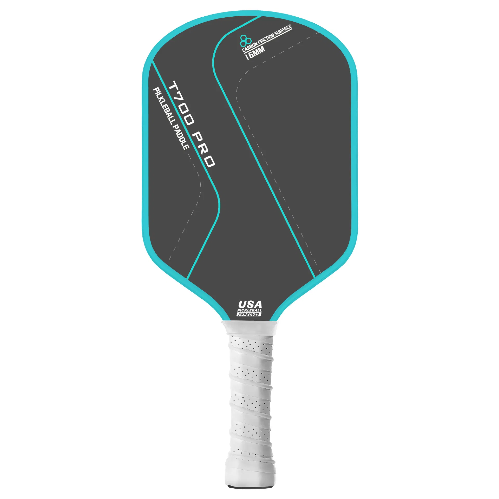 Pala de pickleball de carbono recubierta de cerámica con núcleo de panal de PP