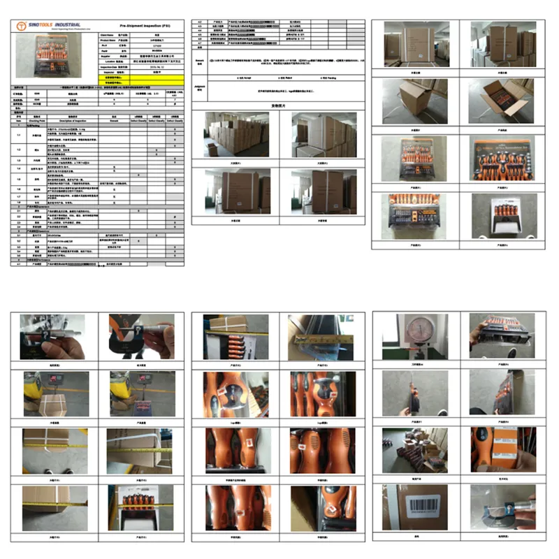 Control de calidad e inspección de herramientas