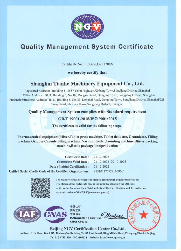 Certificado de Conformidad de Calidad