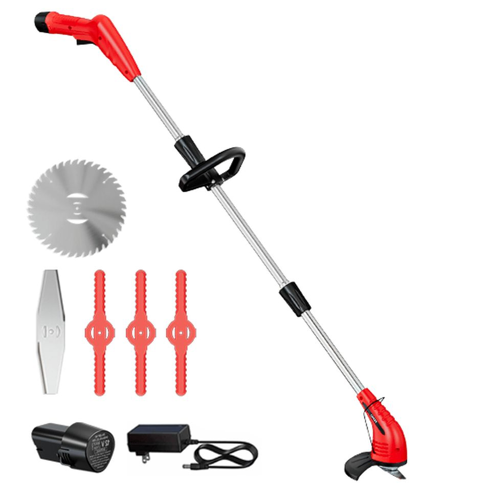 Cortadora de césped eléctrica portátil 12V con mango telescópico ajustable