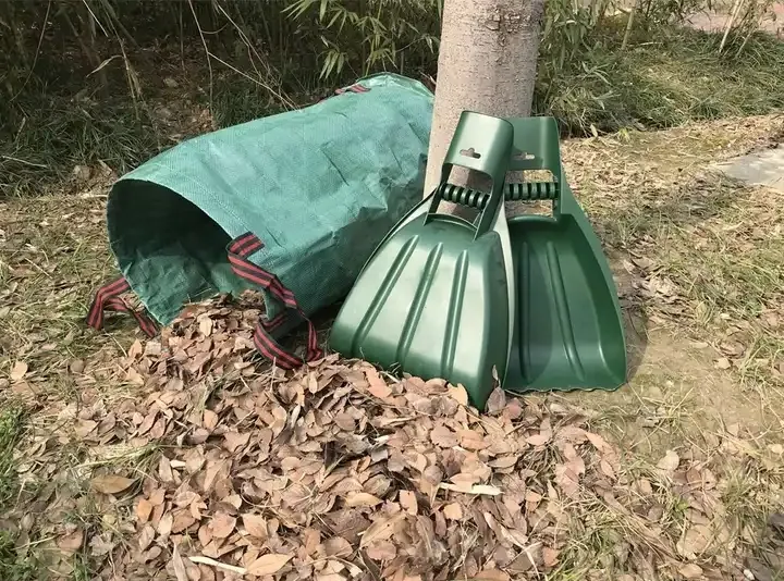 Cucharas de plástico para hojas, rastrillos de jardín, rastrillo para recoger hojas