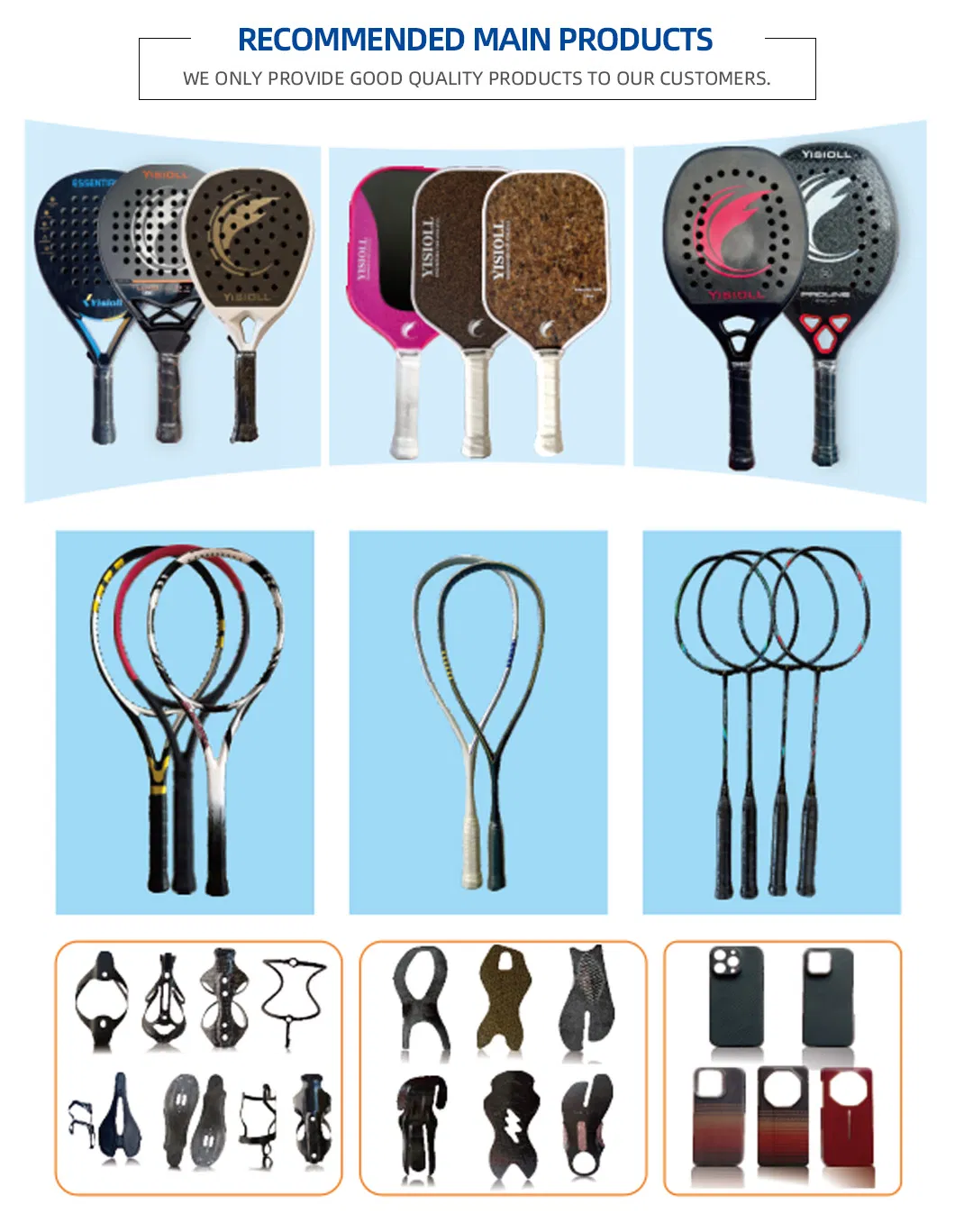 Paleta de pickleball compuesta de fibra de carbono con núcleo de polímero y mango ergonómico para artículos de soporte en centros de fitness