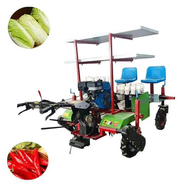 Transplantadora autopropulsada de siembra de verduras