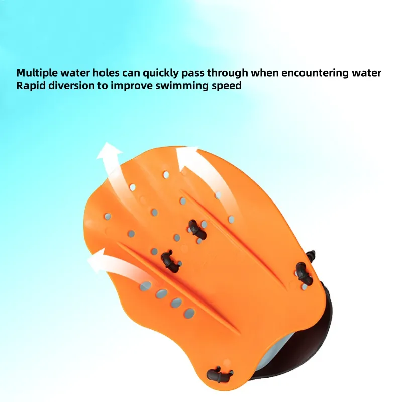Gloffie Profesional Ajustable Diseño Óptimo de Silicona para Todos los Nadadores Palas de Natación