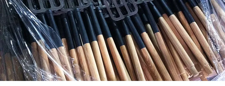 Serie de Horquilla de Jardín de Acero Premium con Mango de Madera Ergonómico para Cavado Agrícola