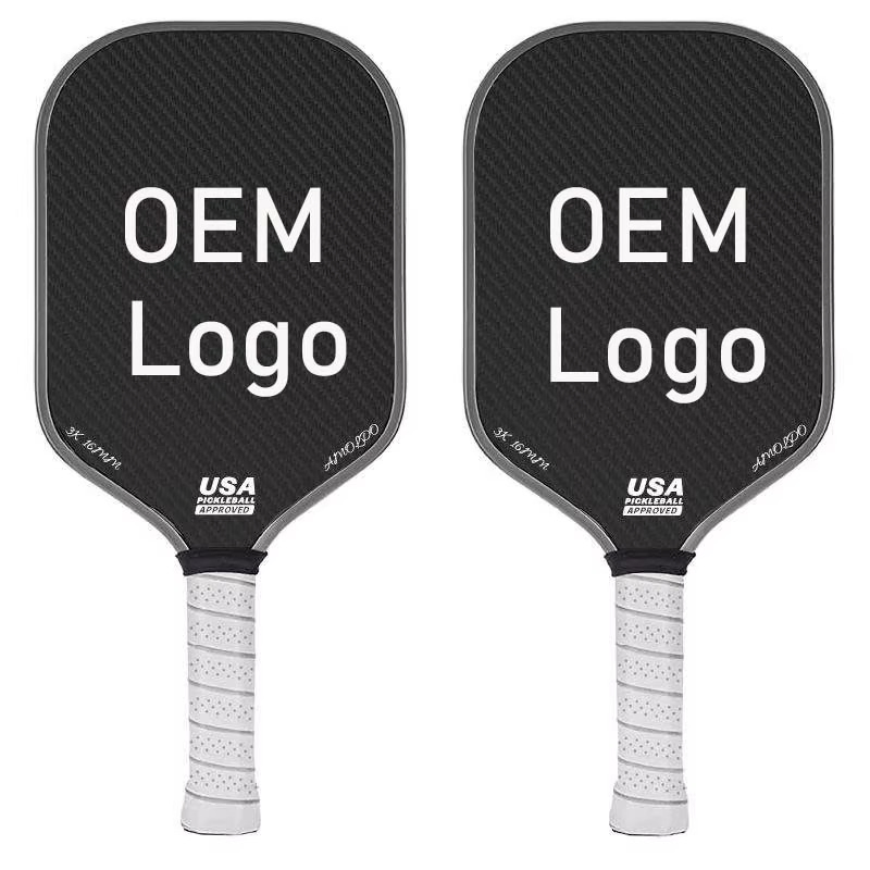 Aprobado por Anxspin Usapa T700 Raqueta de Pickleball Fricción Rugosa Paddle de Carbono Fibra Personalizada Superficie Rugosa Impresión Hueca Paddle de Pickle Paddle de Pickleball
