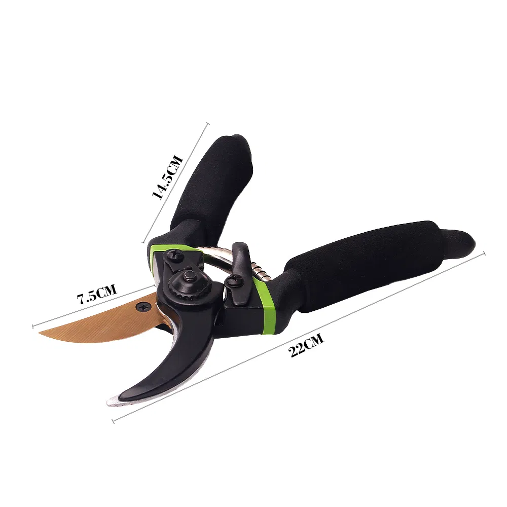 Tijeras de podar de acero Sk5 premium - Resistencia industrial, a prueba de óxido, mangos curvados ergonómicos para un mejor agarre