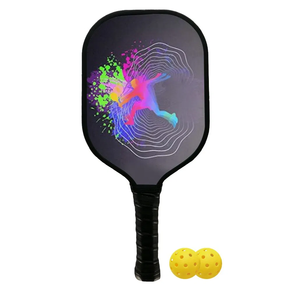 Personalización de fábrica paleta de pickleball de fibra de vidrio para niños con diseño de dibujos animados