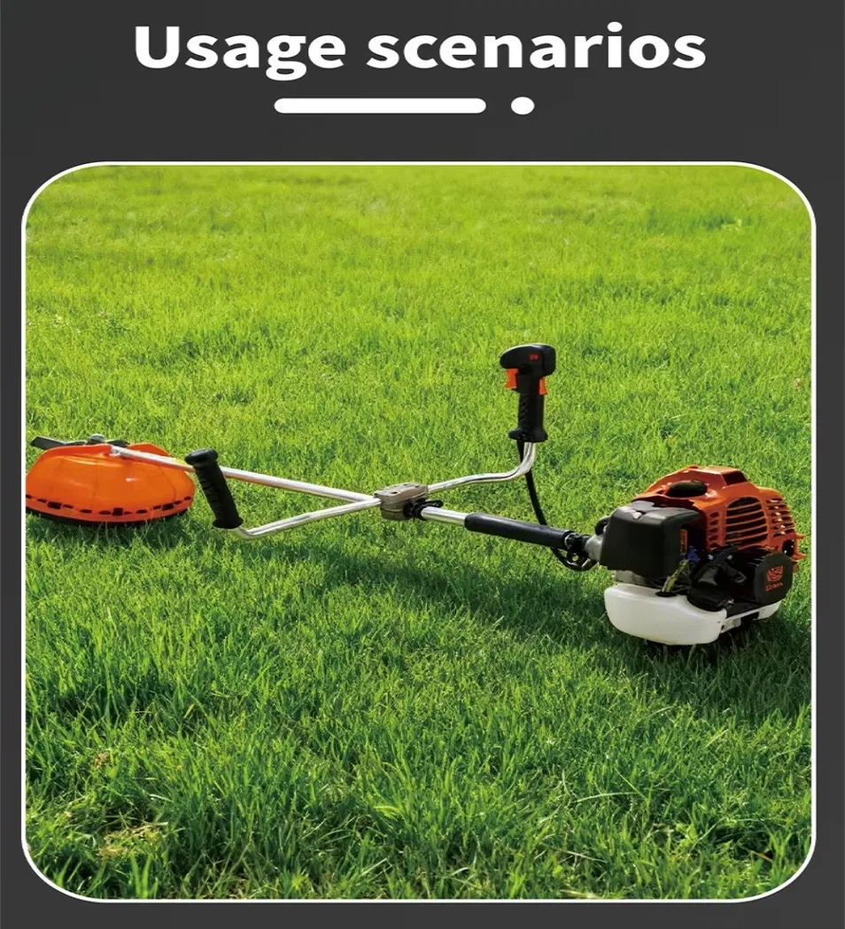 Cortadora de hierba manual de mochila para agricultura 4 máquina de corte de cepillo con motor de gasolina para desmalezado en el campo