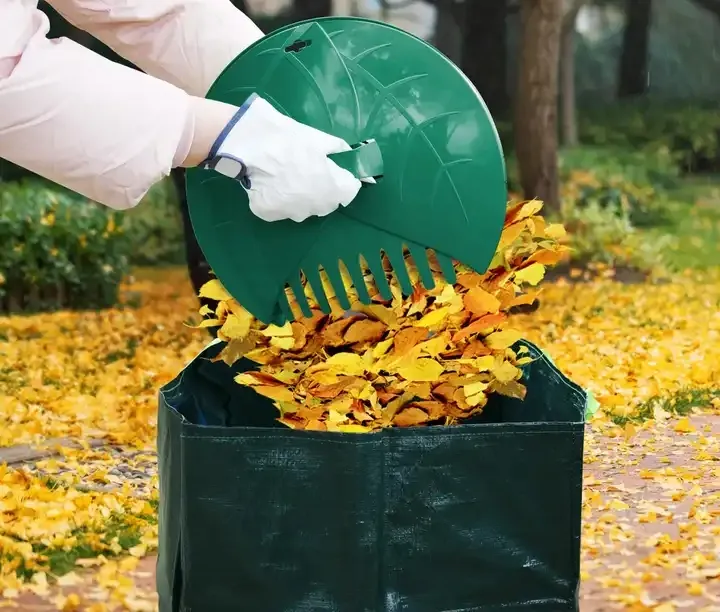 Cucharas de plástico para hojas, rastrillos de jardín, rastrillo para recoger hojas