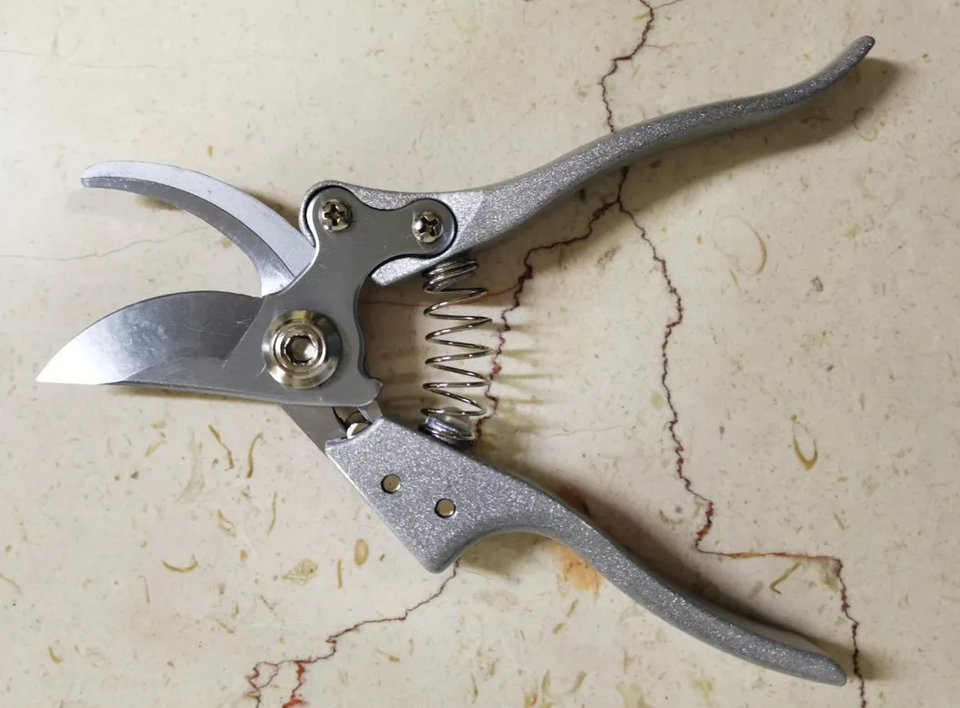 Tijeras de podar de bypass de acero al carbono de alta calidad con mango de PVC para podar