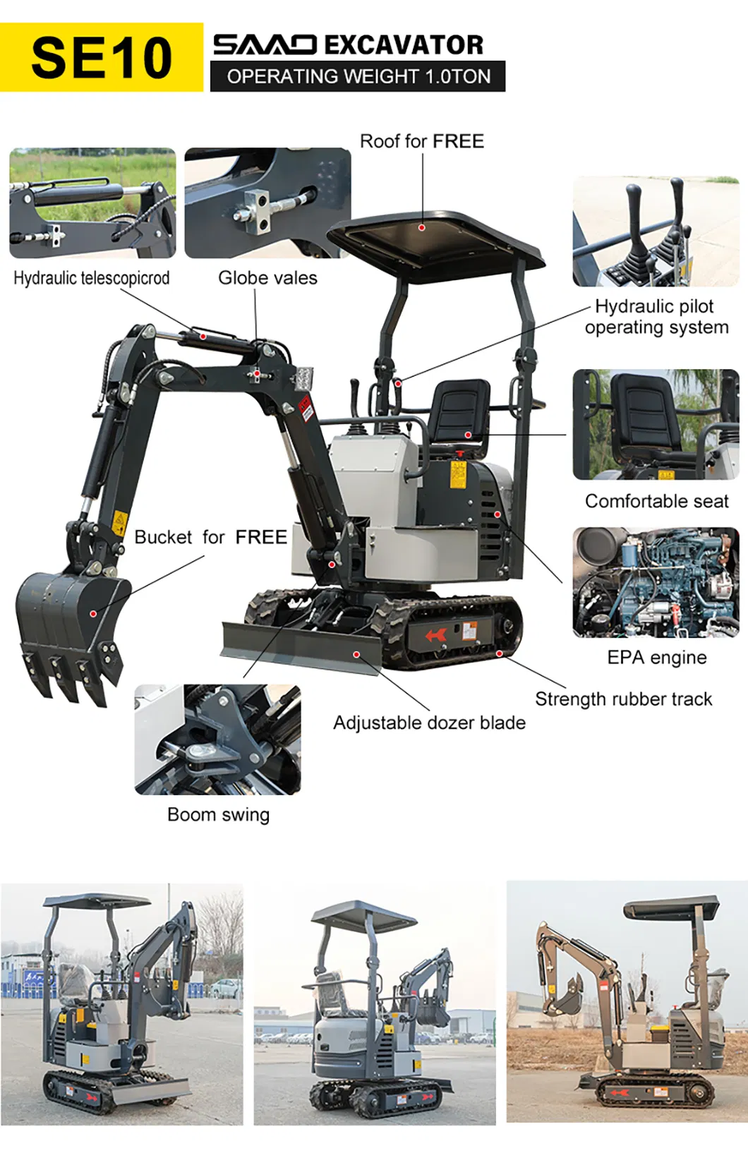 Detalles de Excavadora Mini Se10