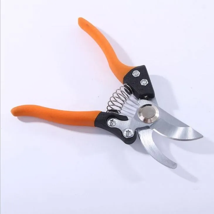 Tijeras de podar de bypass de acero al carbono de alta calidad con mango de PVC para podar