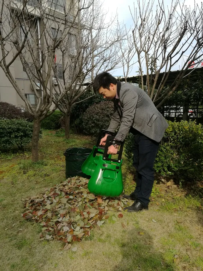 Recolección de Hojas con Rastrillo de Mano para Herramienta de Jardinería para Recoger Hojas