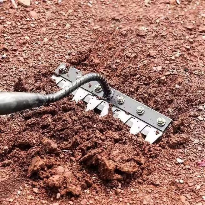 Herramientas de Mano de Rastrillo de Alta Calidad 7-Tooth Material de Acero de Manganeso Plantación de Pinos Flores Duraderas Herramientas Agrícolas