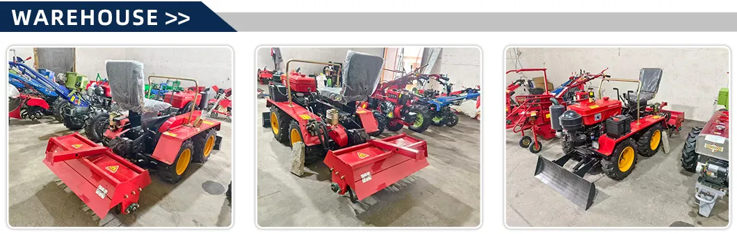 Rastrillo plano de alta eficiencia y resistente para tractor guiado a mano