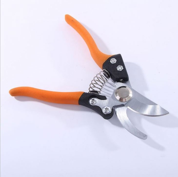 Tijeras de podar de bypass de acero al carbono de alta calidad con mango de PVC para podar