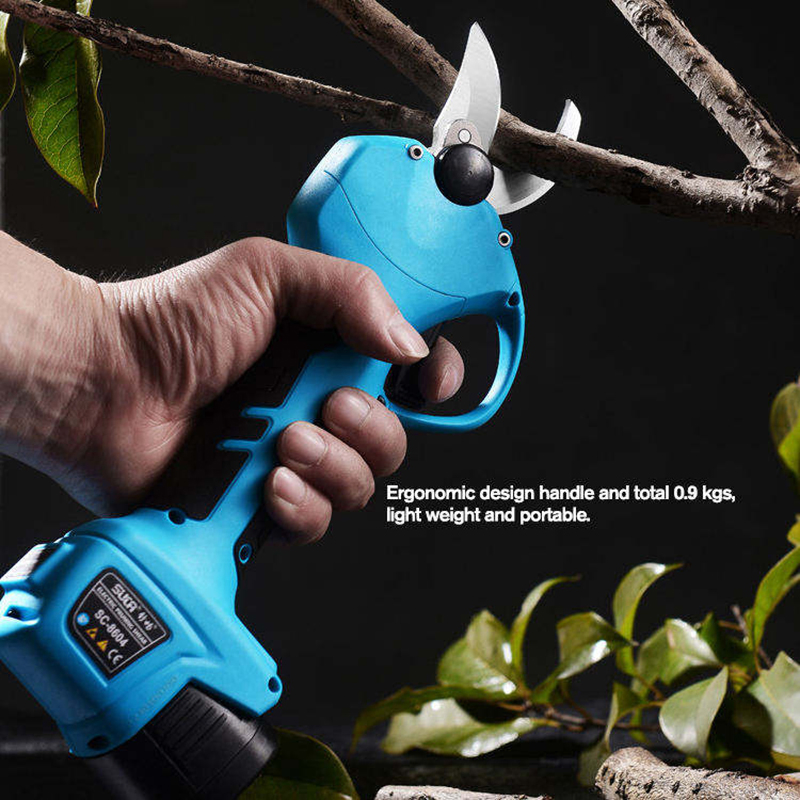 Tijeras de podar eléctricas recargables profesionales con batería de litio para podar ramas de árboles en el jardín