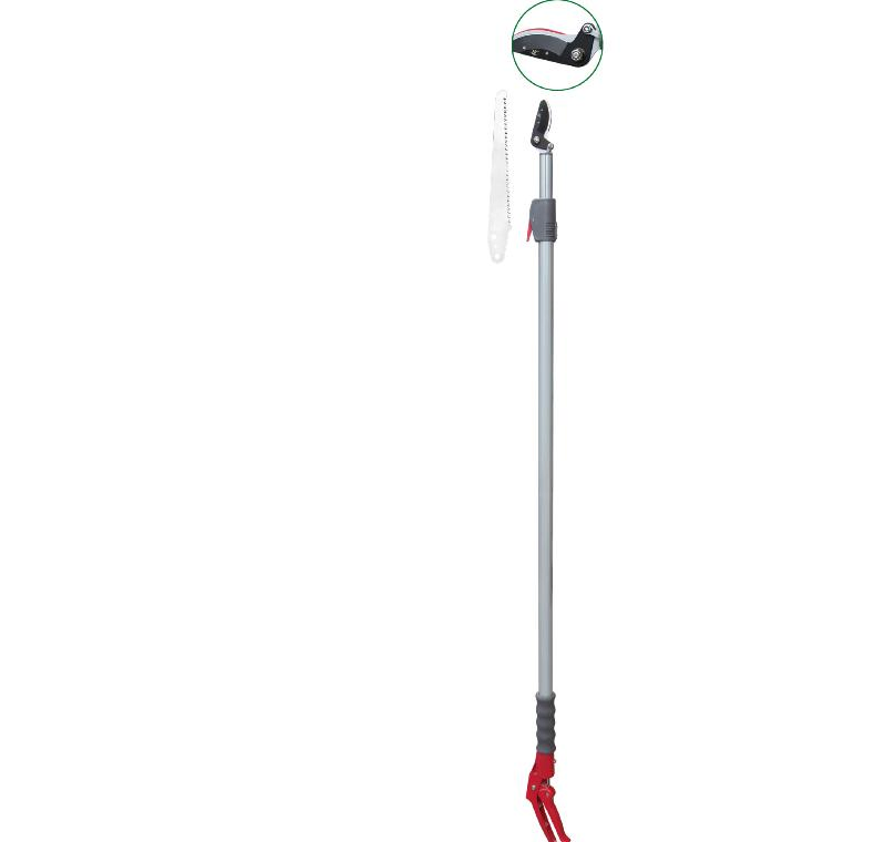 Cortador de ramas telescópico con mango extensible, 3.67-5.45 FT, cortador de ramas de largo alcance, recolector de frutas con cabeza de cuchilla giratoria