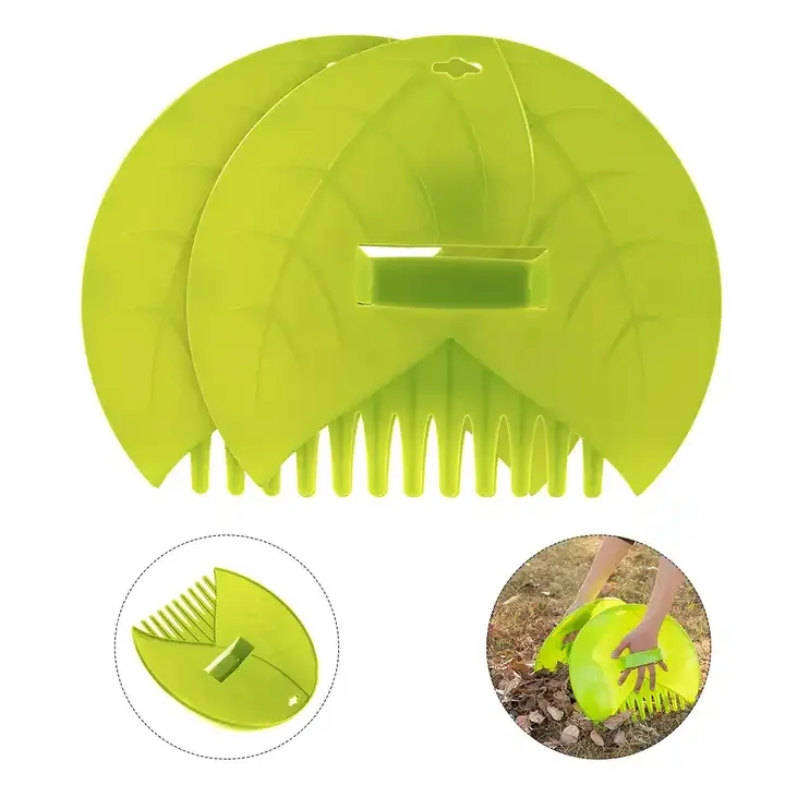 Cucharas de plástico para hojas, rastrillos de jardín, rastrillo para recoger hojas