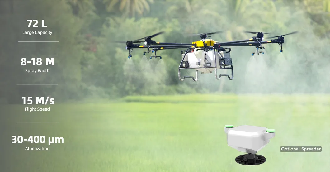 Dron de gran capacidad de carga útil para agricultura de precisión