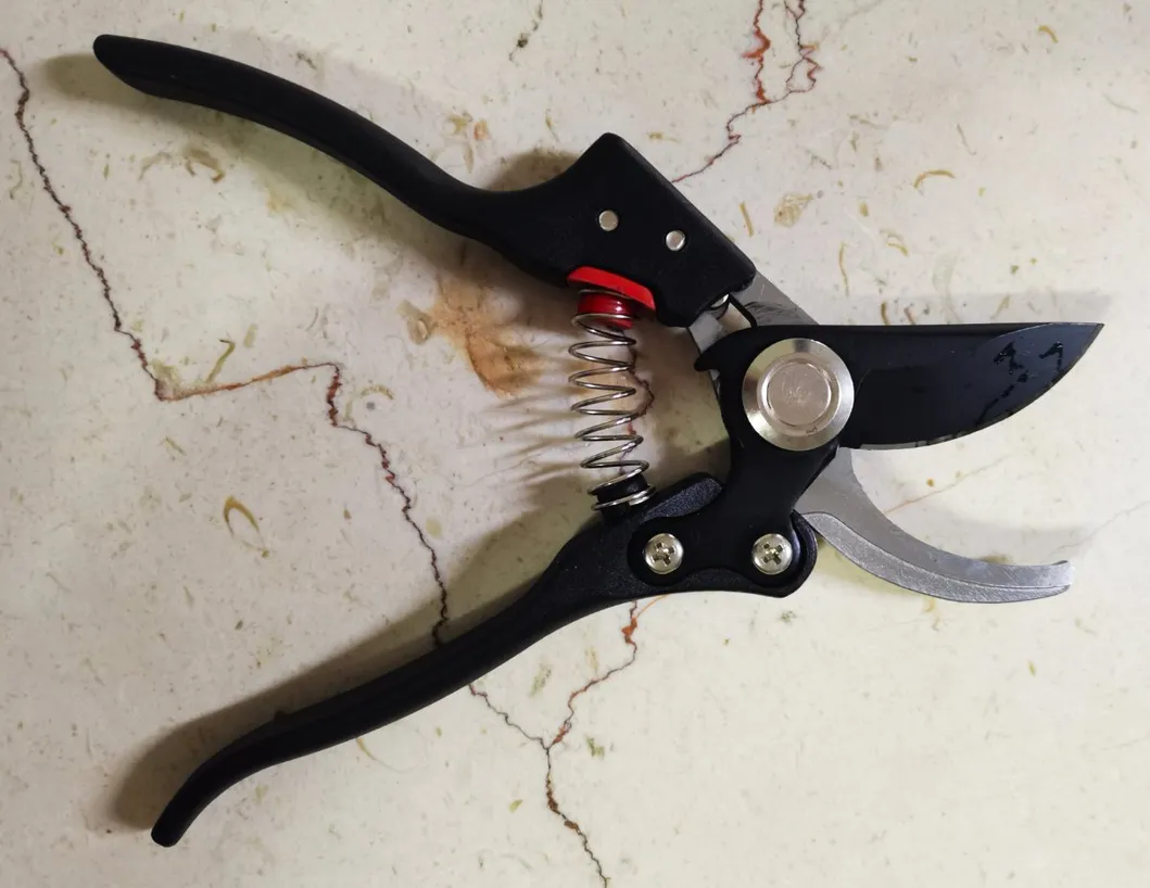 Tijeras de podar de bypass de acero al carbono de alta calidad con mango de PVC para podar