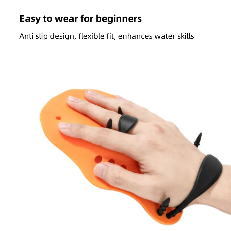 Gloffie Profesional Ajustable Diseño Óptimo de Silicona para Todos los Nadadores Palas de Natación