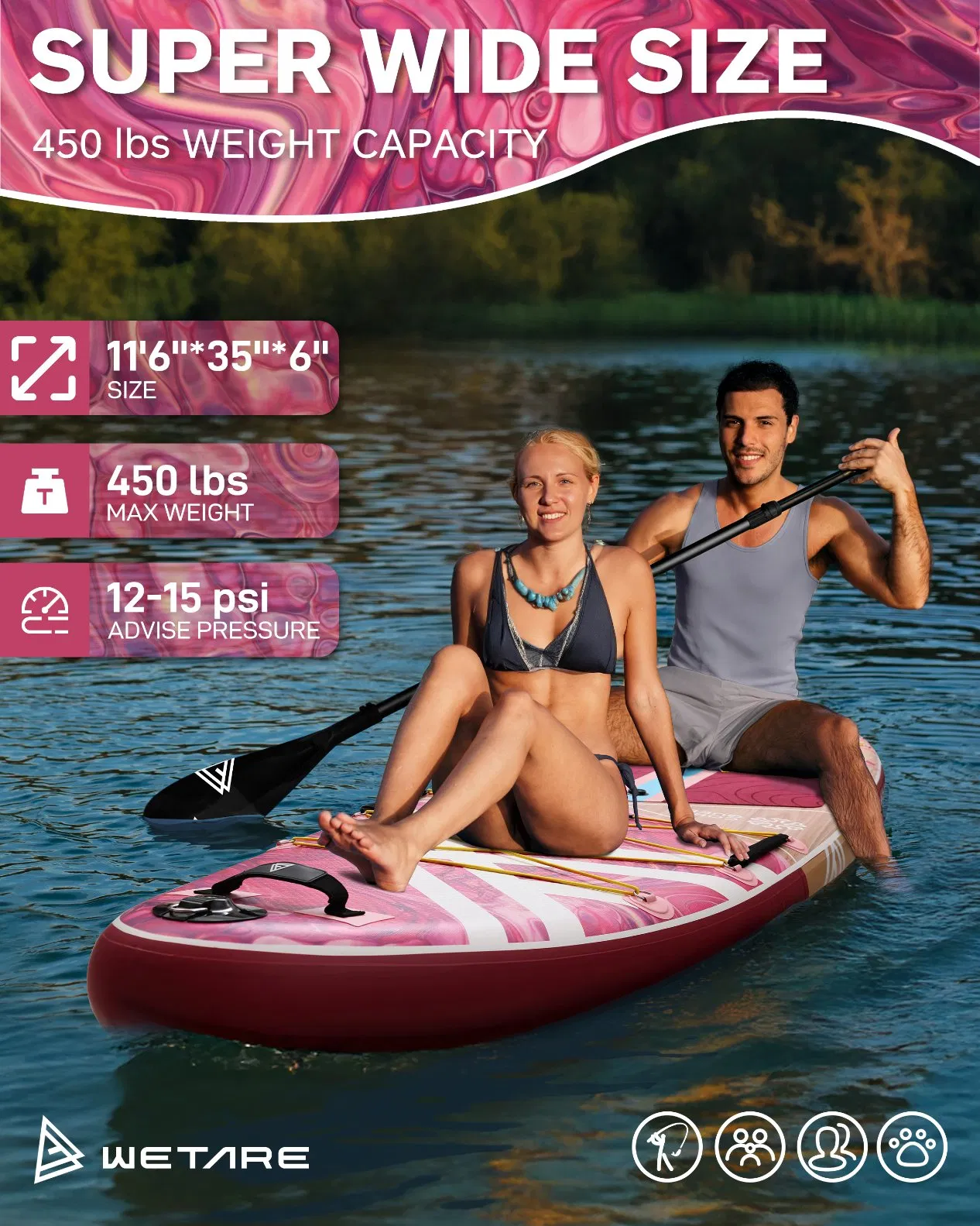 Tabla de Paddle Inflable de Puntos de Caída al por Mayor 3fin Sistema Portátil para Todos los Deportes Acuáticos Ventas Directas de Fábrica