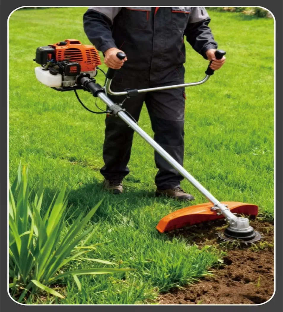 Cortadora de hierba manual de mochila para agricultura 4 máquina de corte de cepillo con motor de gasolina para desmalezado en el campo