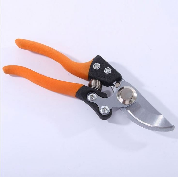 Tijeras de podar de bypass de acero al carbono de alta calidad con mango de PVC para podar
