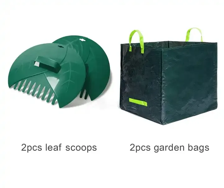 Cucharas de plástico para hojas, rastrillos de jardín, rastrillo para recoger hojas