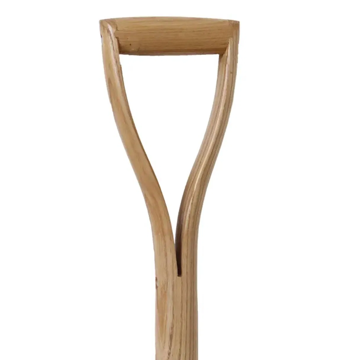 Tenedor de jardín de acero inoxidable con mango de madera en forma de "Y" para el cuidado del césped