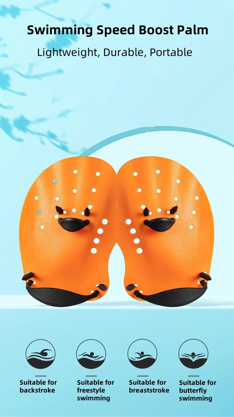 Gloffie Profesional Ajustable Diseño Óptimo de Silicona para Todos los Nadadores Palas de Natación