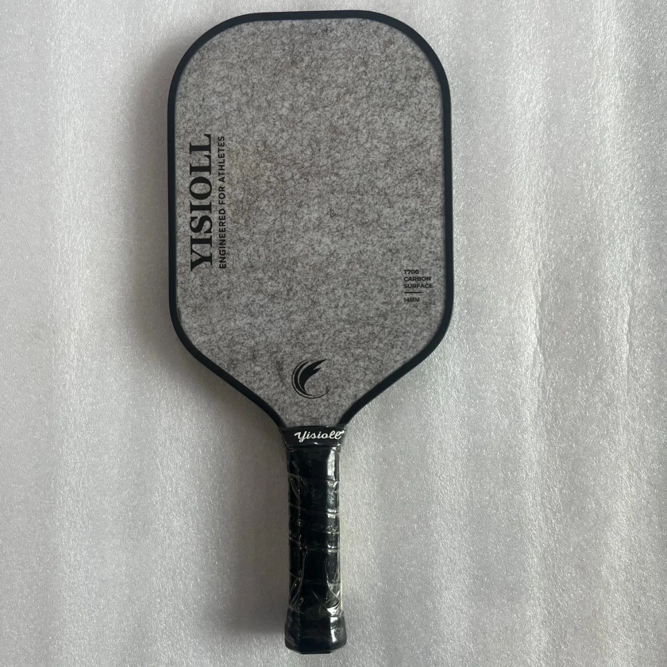 Paleta de pickleball compuesta de fibra de carbono con núcleo de panal y mango ergonómico para competiciones profesionales de pickleball