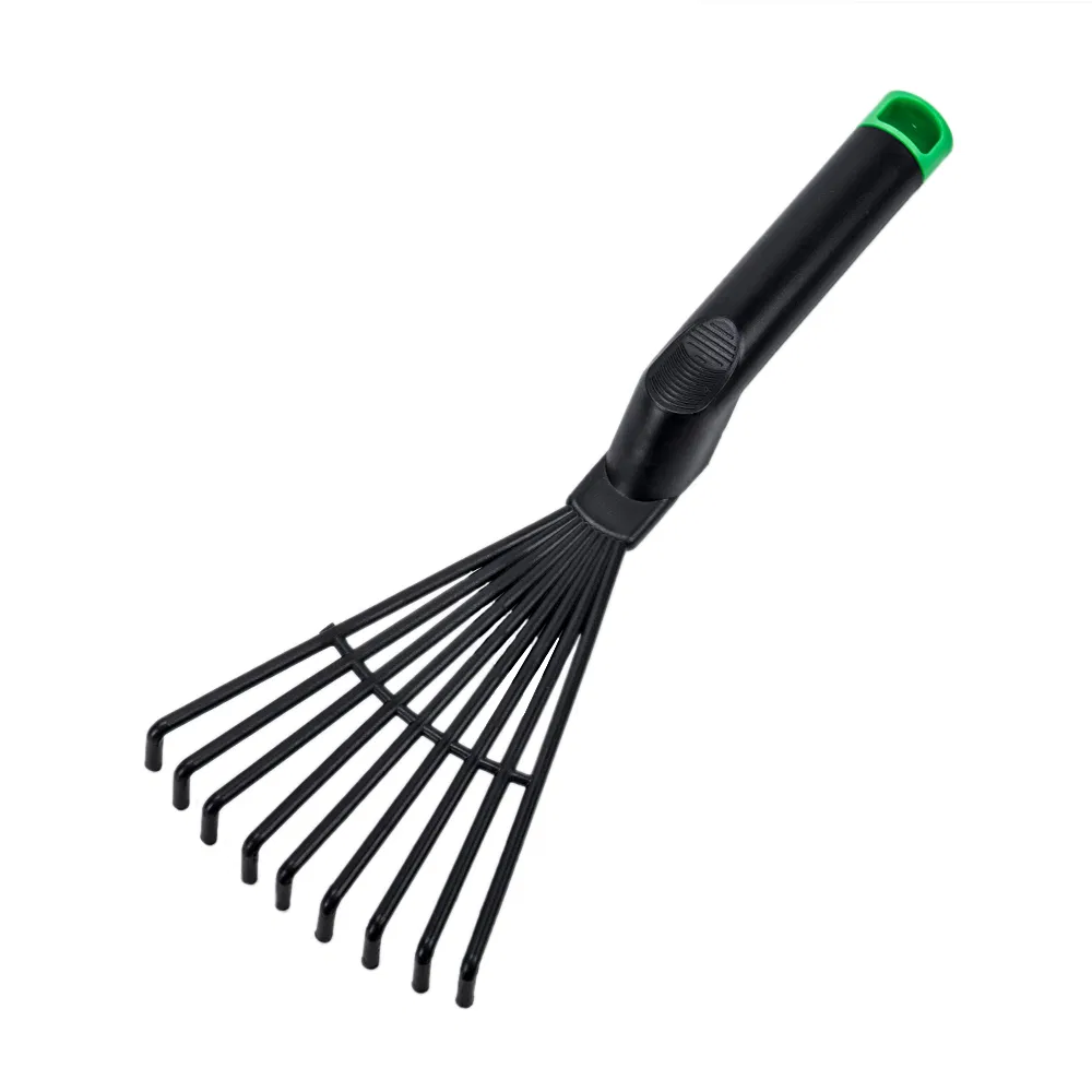 Herramienta de Jardín Ahorro de Espacio 9-Tine Rastrillo de Hojas de Jardín