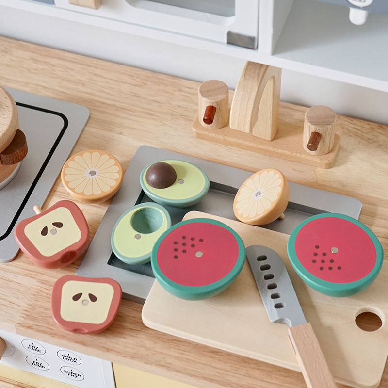 Children's Wooden Realistic Pretend-play Fruit and Vegetable Wooden Box Cut-and-play Toy