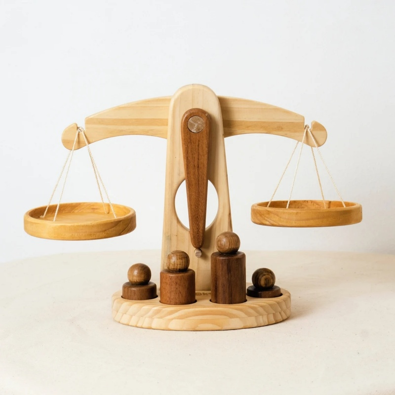 Wooden Montessori Weight Mathematical Balance Balance Toy