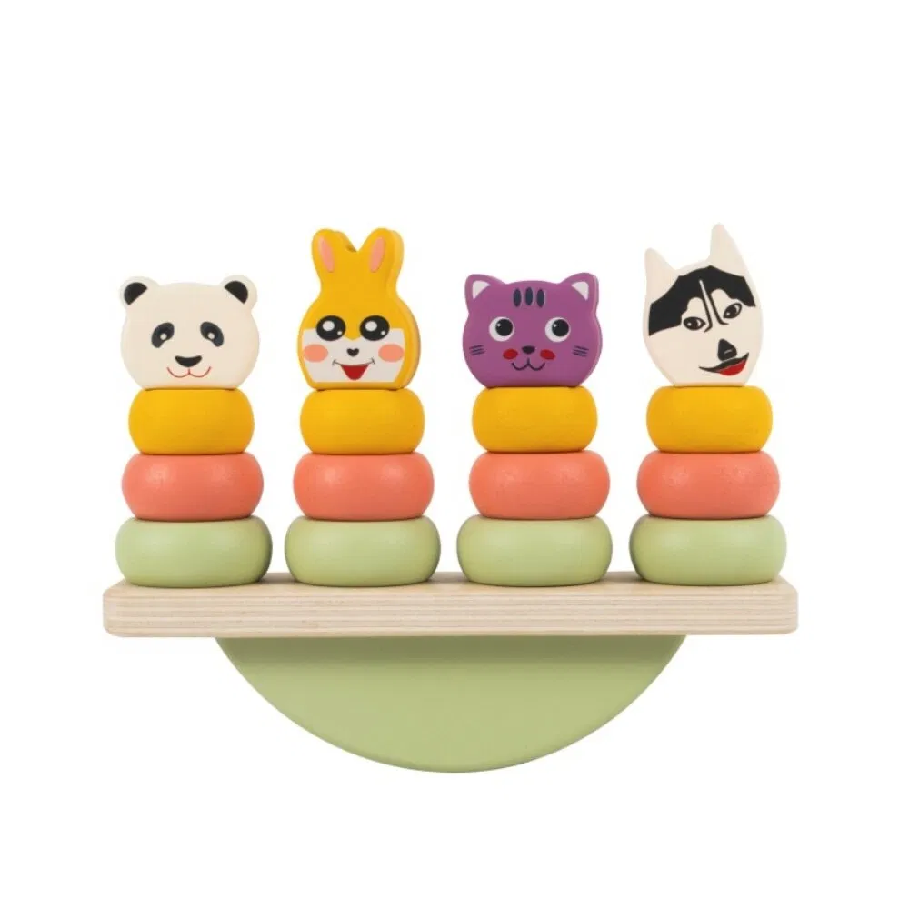 Wooden Montessori Toys Animals Stacking Blocks Balance New Design Early Educational Toys