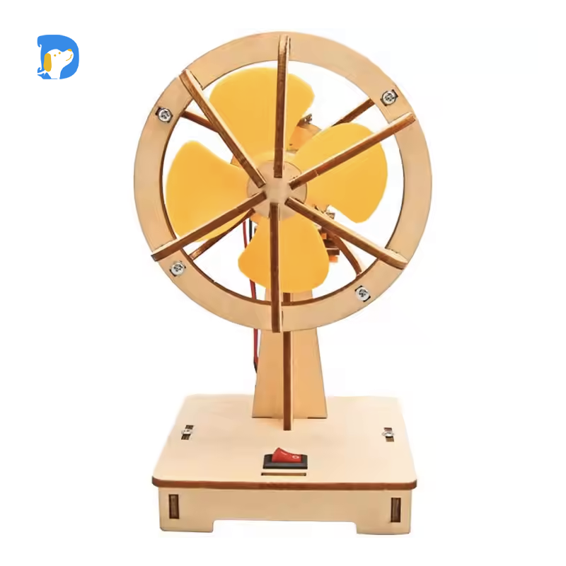 CE Certified Eco-friendly Wooden Electric Moving Head Fan STEM Science Engineering Toys Parent-Child Interactive Educational Set