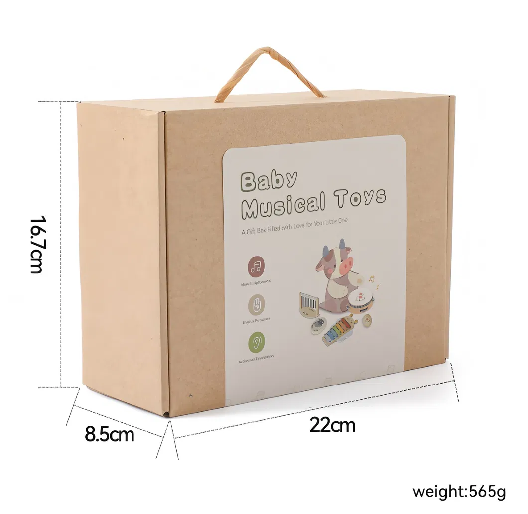 Children Kids Infant Baby Candy Parks Car Christmas Instruments OEM Manufacturer Wholesale Fancy Wooden Musical Set Toy