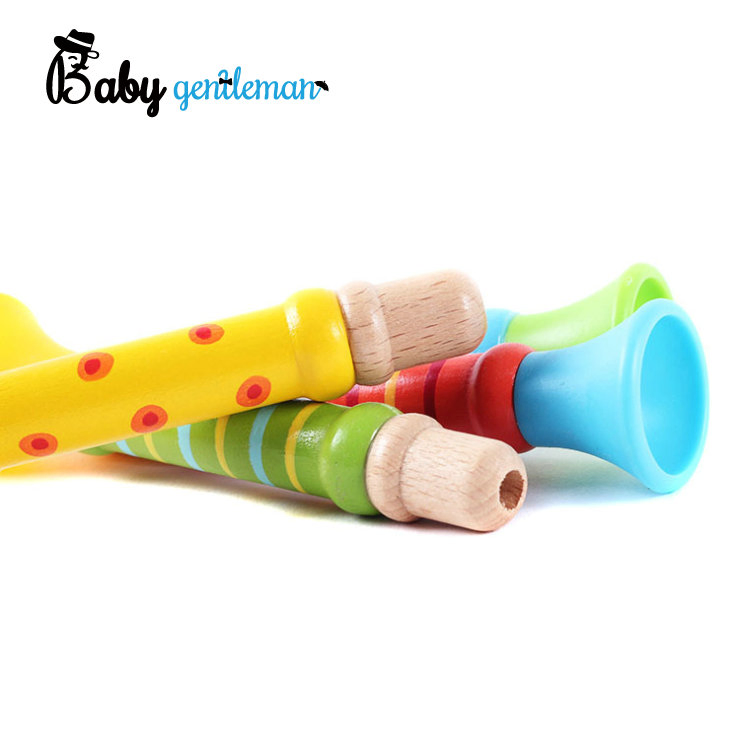 Most Popular Educational Musical Instrument Wooden Trumpet Toy for Kids Z07017D
