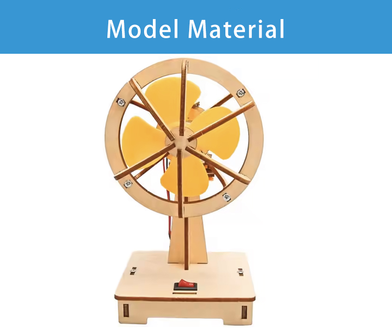 CE Certified Eco-friendly Wooden Electric Moving Head Fan STEM Science Engineering Toys Parent-Child Interactive Educational Set