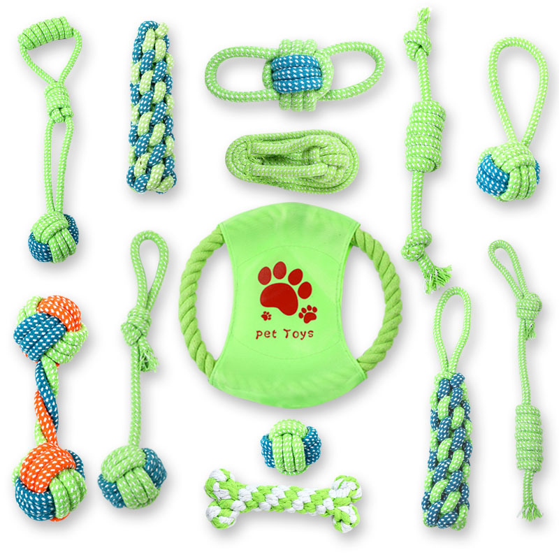 Coffee Wood Dog Chew Bite-resistant Cotton Rope Knot Toy