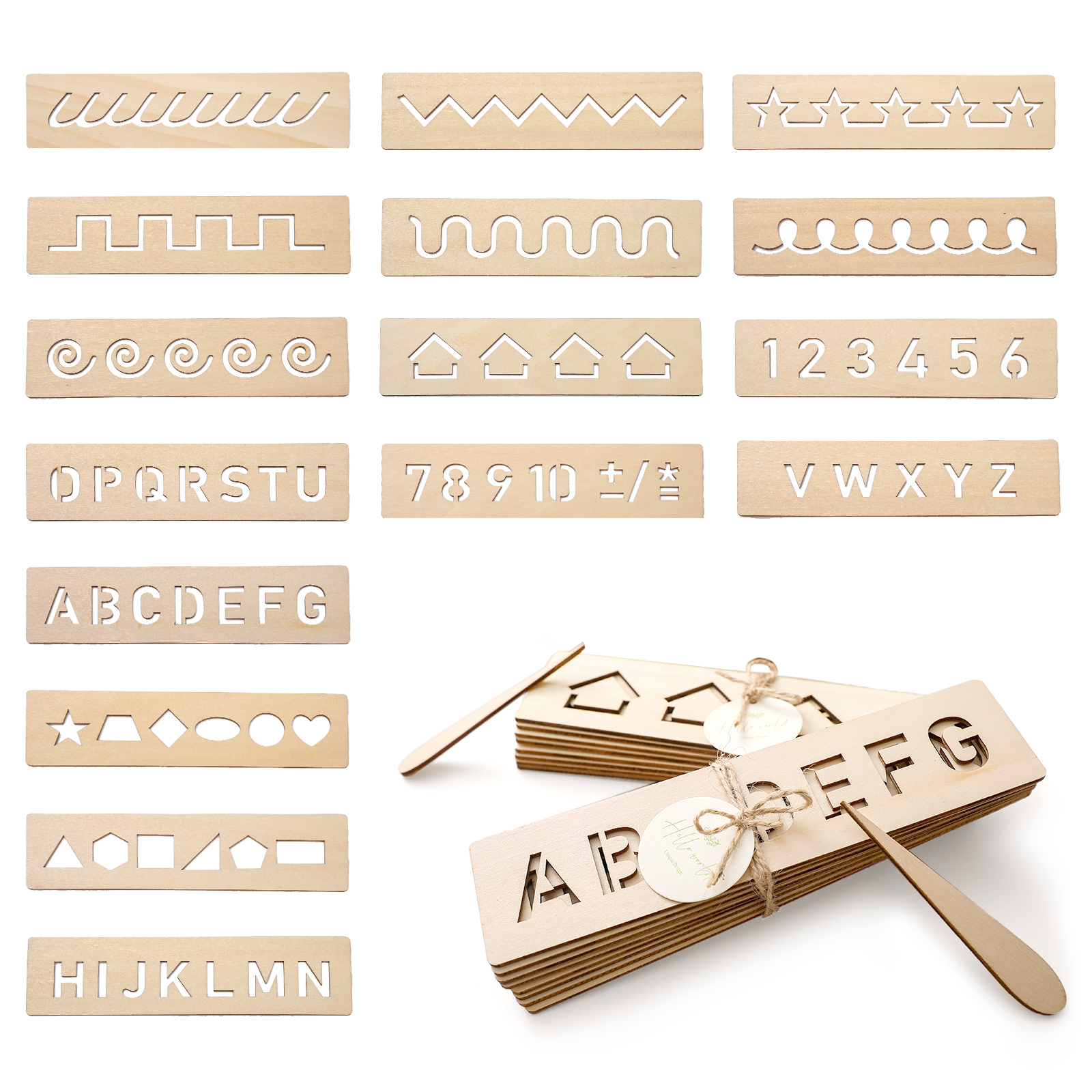 PMZ1118 Wooden Montessori Pen Control Exercise Board Children Early Education Toys Letter And Figure Pen Control Exercise Board