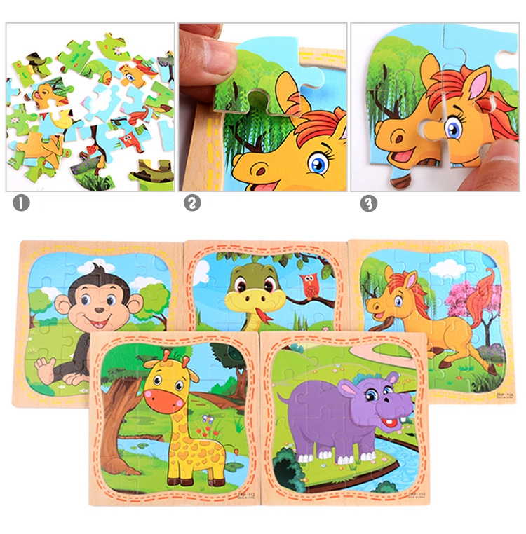 Wooden Puzzle Animal Toy